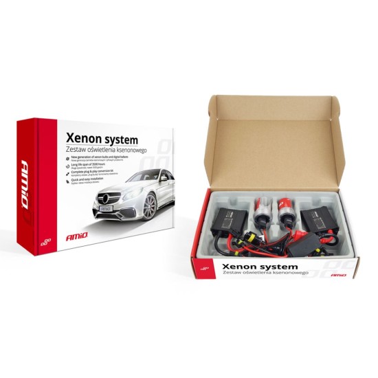 Amio - H4-3 6000K 12V BIXENON KIT XENON SLIM BALLAST 35W - 1 ΤΕΜ. (01943/AM)