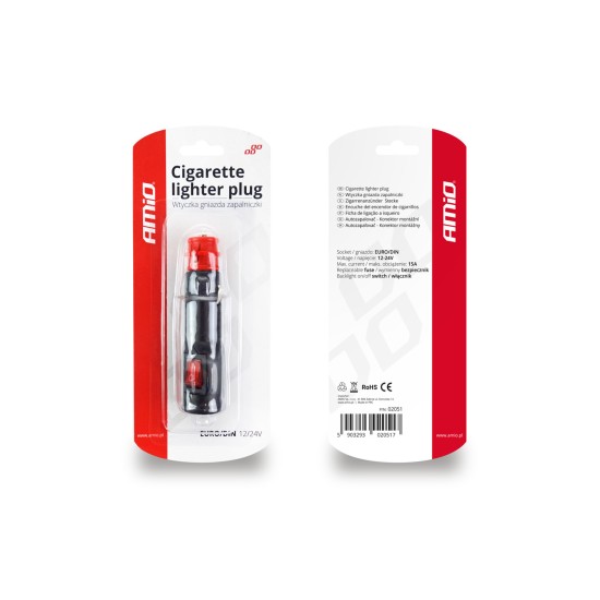 Amio - ΦΙΣ ΑΝΑΠΤΗΡΑ 12/24V 2 ΣΕ 1 - ΜΕ ΔΙΑΚΟΠΤΗ - 1 ΤΕΜ. (02051/AM)