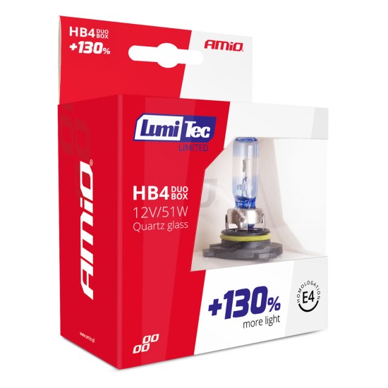 Amio - HB4 9006 12V 51W LUMITEC LIMITED +130% UP TO 40m - 2 ΤΕΜ. (02104/AM)