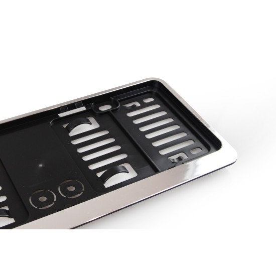 Amio - ΠΛΑΙΣΙΟ ΠΙΝΑΚΙΔΑΣ ΠΛΑΣΤΙΚΟ ΜΑΥΡΟ/ΑΣΗΜΙ (USA/JAPAN ΠΙΝΑΚΙΔΕΣ) 30,6 cm x 11,5 cm - 1 ΤΕΜ. (02109/AM)