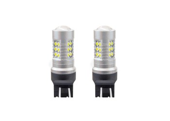 Amio - W21/5W T20 12/24V 6,2W 5600K LED 24xSMD3030 CAN-BUS ΛΕΥΚΟ 18x56mm 2ΤΕΜ. (02126/AM)