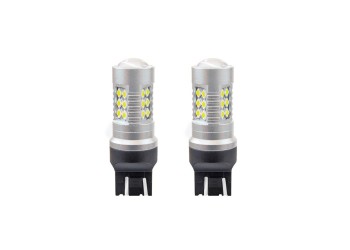 Amio - W21/5W T20 12/24V 6,2W 5600K LED 24xSMD3030 CAN-BUS ΛΕΥΚΟ 18x56mm 2ΤΕΜ. (02126/AM)