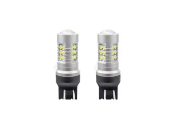 Amio - W21/5W T20 12/24V 6,2W 5600K LED 24xSMD3030 CAN-BUS ΛΕΥΚΟ 18x56mm 2ΤΕΜ. (02126/AM)
