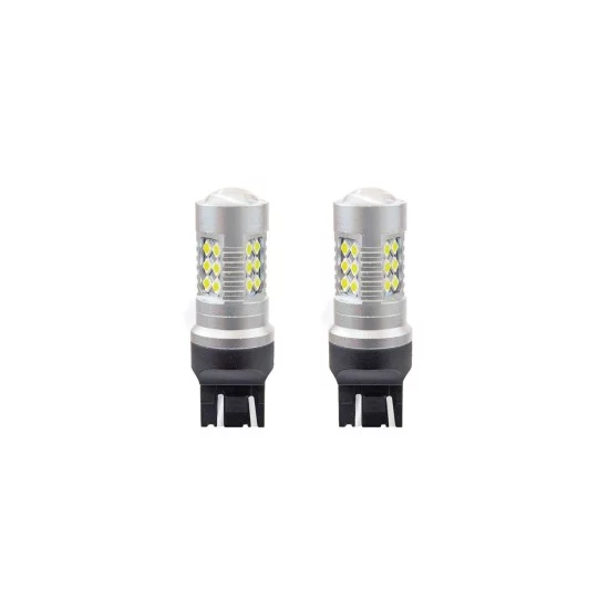 Amio - W21/5W T20 12/24V 6,2W 5600K LED 24xSMD3030 CAN-BUS ΛΕΥΚΟ 18x56mm 2ΤΕΜ. (02126/AM)