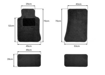 Amio - ΠΑΤΑΚΙΑ ΜΟΚΕΤΑ UNIVERSAL III ΜΑΥΡΑ -4 ΤΕΜ. (02129/AM)