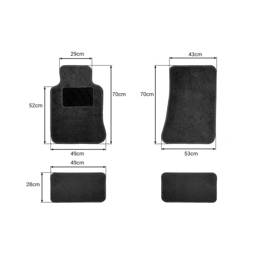 Amio - ΠΑΤΑΚΙΑ ΜΟΚΕΤΑ UNIVERSAL III ΜΑΥΡΑ -4 ΤΕΜ. (02129/AM)