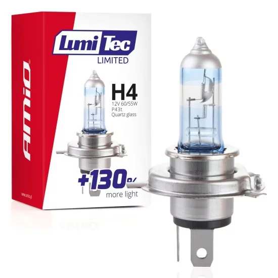 Amio - H4 12V 60/55W P43t LUMITEC LIMITED +130% UP TO 40m - 1 ΤΕΜ. (02132/AM)