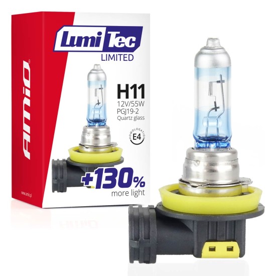 Amio - H11 12V 55W PGJ19-2 LUMITEC LIMITED +130% UP TO 40m - 1 ΤΕΜ. (02134/AM)