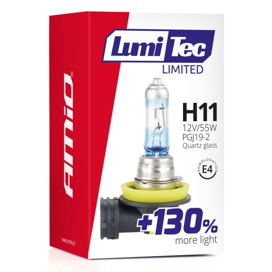 Amio - H11 12V 55W PGJ19-2 LUMITEC LIMITED +130% UP TO 40m - 1 ΤΕΜ. (02134/AM)