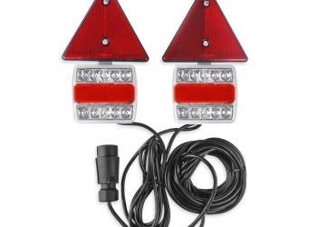 Amio - ΦΑΝΑΡΙΑ ΠΙΣΩ ΤΡΕΙΛΕΡ ΜΑΓΝΗΤΙΚΑ LED ΜΕ ΚΑΛΩΔΙΟ ΚΑΙ ΤΡΙΓΩΝΑ 7pin 12V 240x140x37mm TLS02 – 2 ΤΕΜ. (02140/AM)