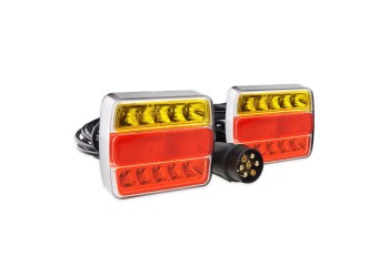 Amio - ΦΑΝΑΡΙΑ ΠΙΣΩ ΤΡΕΙΛΕΡ ΜΑΓΝΗΤΙΚΑ LED ΜΕ ΚΑΛΩΔΙΟ 7pin 12V 100x95x37mm TLS03 – 2 ΤΕΜ. (02141/AM)