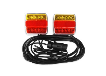 Amio - ΦΑΝΑΡΙΑ ΠΙΣΩ ΤΡΕΙΛΕΡ ΜΑΓΝΗΤΙΚΑ LED ΜΕ ΚΑΛΩΔΙΟ 7pin 12V 100x95x37mm TLS03 – 2 ΤΕΜ. (02141/AM)