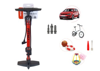 Amio - ΤΡΟΜΠΑ ΑΕΡΟΣ ΠΟΔΗΛΑΤΟΥ ΧΕΙΡΟΣ ΑΛΟΥΜΙΝΙΟΥ ΜΕ ΜΑΝΟΜΕΤΡΟ - 1 τεμ. (02146/AM)