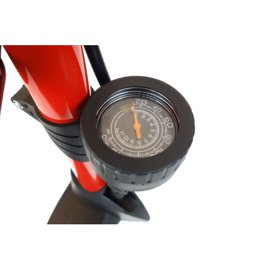 Amio - ΤΡΟΜΠΑ ΑΕΡΟΣ ΠΟΔΗΛΑΤΟΥ ΧΕΙΡΟΣ ΑΛΟΥΜΙΝΙΟΥ ΜΕ ΜΑΝΟΜΕΤΡΟ - 1 τεμ. (02146/AM)