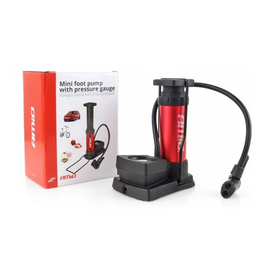 Amio - ΤΡΟΜΠΑ ΑΕΡΟΣ ΠΟΔΗΛΑΤΟΥ ΠΟΔΙΟΥ ΑΛΟΥΜΙΝΙΟΥ ΜΕ ΜΑΝΟΜΕΤΡΟ - 1 τεμ. (02147/AM)