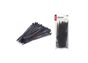 Amio - ΔΕΜΑΤΙΚΑ/ΔΕΤΙΚΑ ΚΑΛΩΔΙΩΝ TIE WRAP 3,6 X 150mm (ΜΑΥΡΟ) - 100 ΤΕΜ.  (02153/AM)