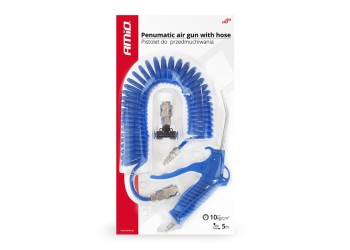 Amio - ΠΙΣΤΟΛΙ ΑΕΡΑ 10ATM ΜΕ ΣΠΙΡΑΛ 5m ΚΑΙ ΑΝΤΑΠΤΟΡΑ Τ 1/4 - 1 ΤΕΜ. (02158/AM)