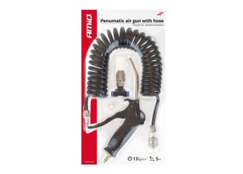 Amio - ΠΙΣΤΟΛΙ ΑΕΡΑ 13ATM ΜΕ ΣΠΙΡΑΛ 5m ΚΑΙ ΑΝΤΑΠΤΟΡΑ Τ 1/4 - 1 ΤΕΜ. (02159/AM)