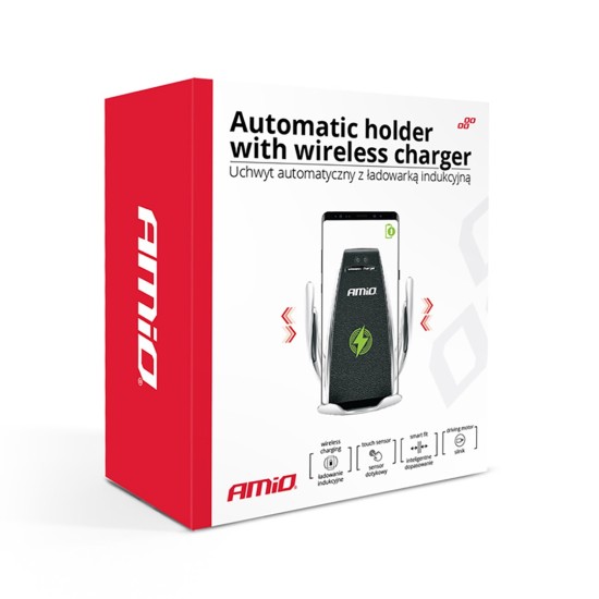 Amio - ΒΑΣΗ ΚΙΝΗΤΟΥ ΑΕΡΑΓΩΓΟΥ PHW-01 ΜΕ ΑΣΥΡΜΑΤΟ ΦΟΡΤΙΣΤΗ 5V 2A ΓΙΑ ΚΙΝΗΤΑ ΜΕ ΕΠΑΓΩΓΙΚΗ ΦΟΡΤΙΣΗ - 1 ΤΕΜ. (02160/AM)