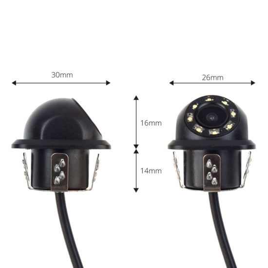 Amio - ΚΑΜΕΡΑ ΟΠΙΣΘΟΠΟΡΕΙΑΣ ΜΕ LED NIGHT VISION 18mm HD-305 - 1 ΤΕΜ. (02165/AM)