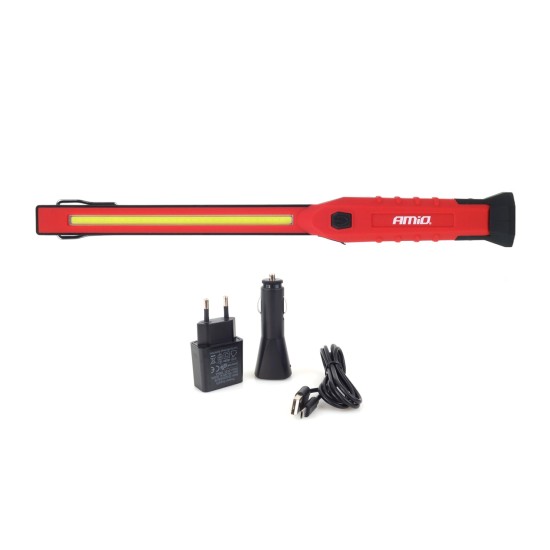 Amio - ΦΑΚΟΣ WT01 12/24/230V/MICRO USB COB LED 150/300lm 3W ΜΕ ΜΑΓΝΗΤΙΚΗ ΒΑΣΗ+ΓΑΝΤΖΟΣ - 1 τεμ. (02170/AM)