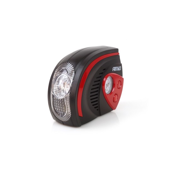 Amio - ΚΟΜΠΡΕΣΕΡ ΑΕΡΑ ΕΛΑΣΤΙΚΩΝ 12V 100psi 7bar ΜΕ ΦΙΣ ΑΝΑΠΤΗΡΑ & LED ΦΑΚΟ - 1 τεμ. (02182/AM)
