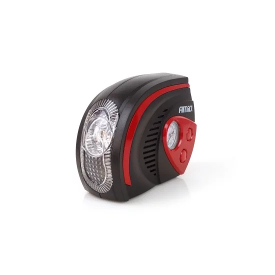 Amio - ΚΟΜΠΡΕΣΕΡ ΑΕΡΑ ΕΛΑΣΤΙΚΩΝ 12V 100psi 7bar ΜΕ ΦΙΣ ΑΝΑΠΤΗΡΑ & LED ΦΑΚΟ - 1 τεμ. (02182/AM)