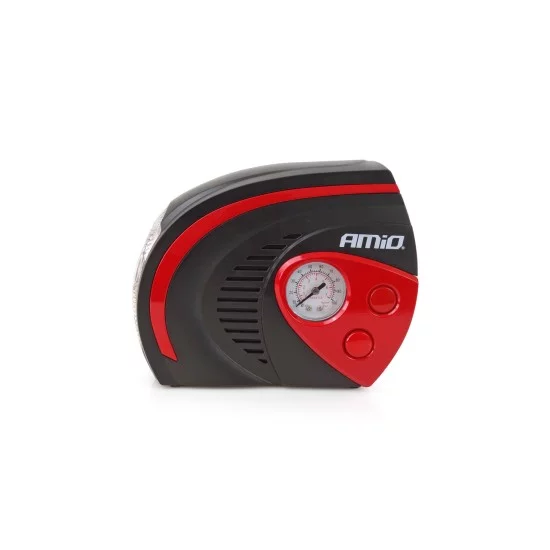 Amio - ΚΟΜΠΡΕΣΕΡ ΑΕΡΑ ΕΛΑΣΤΙΚΩΝ 12V 100psi 7bar ΜΕ ΦΙΣ ΑΝΑΠΤΗΡΑ & LED ΦΑΚΟ - 1 τεμ. (02182/AM)