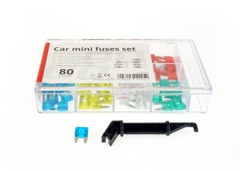 Amio - ΑΣΦΑΛΕΙΕΣ MINI 80ΤΕΜ ΔΙΑΦΟΡΕΣ ΣΕ ΚΟΥΤΙ 10x5A/10x7.5A/20x10A/10x15A/10x20A/10x25A/10x30A (02225/AM)