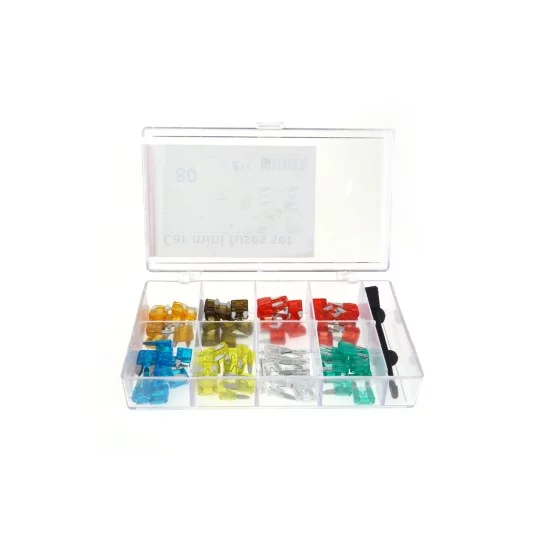 Amio - ΑΣΦΑΛΕΙΕΣ MINI 80ΤΕΜ ΔΙΑΦΟΡΕΣ ΣΕ ΚΟΥΤΙ 10x5A/10x7.5A/20x10A/10x15A/10x20A/10x25A/10x30A (02225/AM)