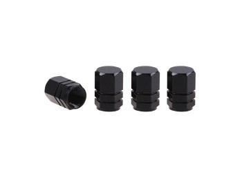 Amio - ΚΑΠΑΚΙΑ ΒΑΛΒΙΔΩΝ ΑΛΟΥΜΙΝΙΟΥ ΜΑΥΡΑ – 4 ΤΕΜ. (02237/AM)