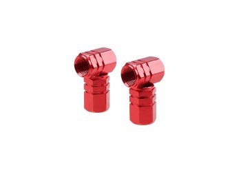 Amio - ΚΑΠΑΚΙΑ ΒΑΛΒΙΔΩΝ ΑΛΟΥΜΙΝΙΟΥ ΚΟΚΚΙΝΑ – 4 ΤΕΜ. (02238/AM)