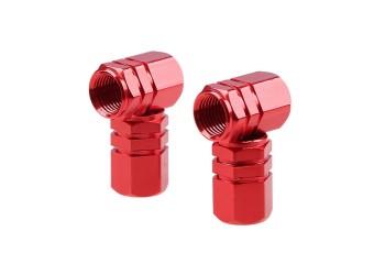 Amio - ΚΑΠΑΚΙΑ ΒΑΛΒΙΔΩΝ ΑΛΟΥΜΙΝΙΟΥ ΚΟΚΚΙΝΑ – 4 ΤΕΜ. (02238/AM)