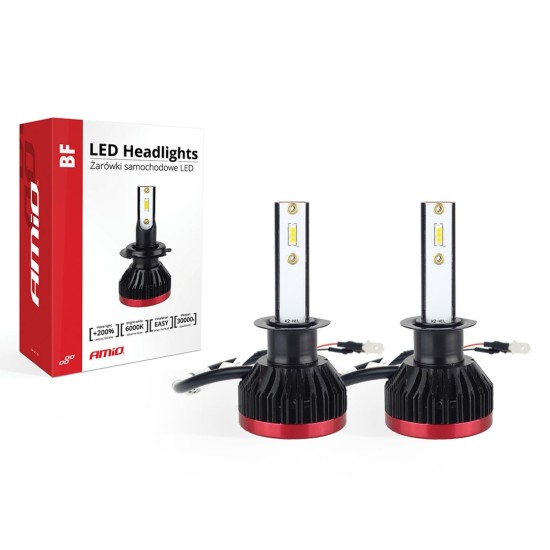 Amio - H1 BF-SERIES 6-18V 50W ETi-1860 2X25W 6.000K 3100lm LED (ΜΕ ΑΝΕΜΙΣΤΗΡΑΚΙ) -2ΤΕΜ (02240/AM)