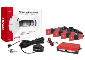 Amio - ΣΥΣΤΗΜΑ ΠΑΡΚΑΡΙΣΜΑΤΟΣ 12V ΜΕ 4 ΑΙΣΘΗΤΗΡΕΣ ΤΥΠΟΥ INSIDE MOUNT (ΜΑΥΡΟ) 16,5mm ΚΑΙ BUZZER (ΜΟΝΟ ΗΧΟΣ) - 1 τεμ. (02253/AM)