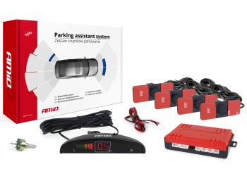 Amio - ΣΥΣΤΗΜΑ ΠΑΡΚΑΡΙΣΜΑΤΟΣ 12V ΜΕ 4 ΑΙΣΘΗΤΗΡΕΣ ΤΥΠΟΥ INSIDE MOUNT (ΜΑΥΡΟ) 16,5mm ΚΑΙ ΟΘΟΝΗ - 1 τεμ. (02255/AM)