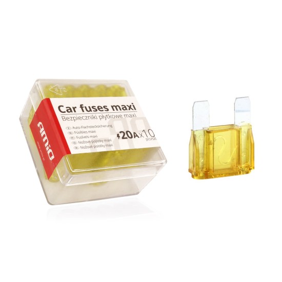 Amio - ΑΣΦΑΛΕΙΕΣ MAXI 20A ΣΕ ΚΟΥΤΙ - 10 ΤΕΜ. (02324/AM)