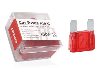 Amio - ΑΣΦΑΛΕΙΕΣ MAXI 50A - ΚΟΥΤΙ - 10 ΤΕΜ. (02327/AM)