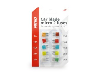 Amio - ΑΣΦΑΛΕΙΕΣ MICRO 10 ΤΕΜ ΔΙΑΦΟΡΕΣ ΣΕ ΚΑΡΤΕΛΑ 1x5A/1x7.5A/2x10A/2x15A/2x20A/1x25A/1x30A (02331/AM)