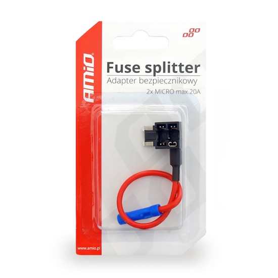 Amio - ΚΛΕΦΤΗΣ ΡΕΥΜΑΤΟΣ ΑΠΟ ΑΣΦΑΛΕΙΟΘΗΚΗ ΓΙΑ 2 ΑΣΦΑΛΕΙΕΣ ΕΩΣ 20A (MICRO FUSE) - 1 ΤΕΜ. (02332/AM)