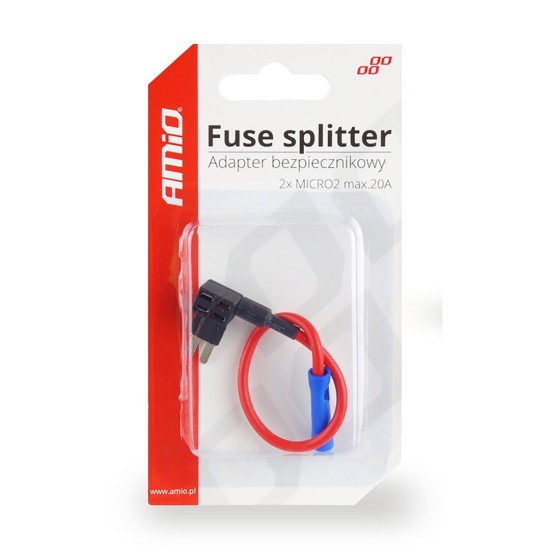 Amio - ΚΛΕΦΤΗΣ ΡΕΥΜΑΤΟΣ ΑΠΟ ΑΣΦΑΛΕΙΟΘΗΚΗ ΓΙΑ 2 ΑΣΦΑΛΕΙΕΣ ΕΩΣ 20A (MICRO2 FUSE) - 1 ΤΕΜ. (02335/AM)