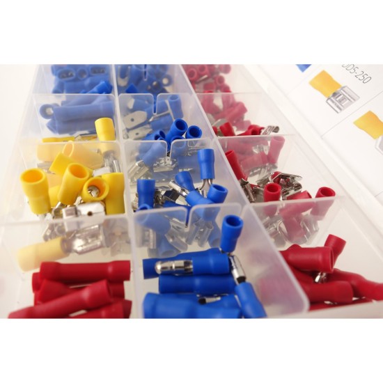 Amio - ΦΙΣΑΚΙΑ ΑΚΡΟΔΕΚΤΕΣ ΚΑΛΩΔΙΩΝ - ΣΕ ΚΑΣΕΤΙΝΑ 250 ΤΕΜ. (02339/AM)