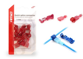 Amio - ΚΛΕΦΤΗΣ ΡΕΥΜΑΤΟΣ ΑΠΟ ΚΑΛΩΔΙΟ T-TYPE ΚΟΚΚΙΝΟ 10A - 5 ΤΕΜ. (02343/AM)