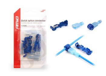 Amio - ΚΛΕΦΤΗΣ ΡΕΥΜΑΤΟΣ ΑΠΟ ΚΑΛΩΔΙΟ T-TYPE ΜΠΛΕ 15A - 5 ΤΕΜΑΧΙΑ (02344/AM)