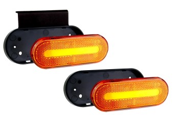 Amio - ΦΩΣ ΟΓΚΟΥ ΦΟΡΤΗΓΟΥ LED ΠΟΡΤΟΚΑΛΙ ΟΒΑΛ 10-30V 124x49x22mm ΑΔΙΑΒΡΟΧΟ OM-01-O 1ΤΕΜ. (02374/AM)