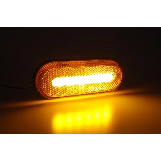 Amio - ΦΩΣ ΟΓΚΟΥ ΦΟΡΤΗΓΟΥ LED ΠΟΡΤΟΚΑΛΙ ΟΒΑΛ 10-30V 124x49x22mm ΑΔΙΑΒΡΟΧΟ OM-01-O 1ΤΕΜ. (02374/AM)