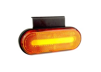 Amio - ΦΩΣ ΟΓΚΟΥ ΦΟΡΤΗΓΟΥ LED ΠΟΡΤΟΚΑΛΙ ΟΒΑΛ 10-30V 124x49x22mm ΑΔΙΑΒΡΟΧΟ OM-01-O 1ΤΕΜ. (02374/AM)
