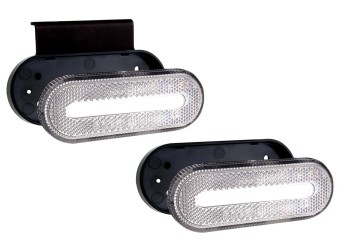 Amio - ΦΩΣ ΟΓΚΟΥ ΦΟΡΤΗΓΟΥ LED ΛΕΥΚΟ ΟΒΑΛ 10-30V 124x49x22mm ΑΔΙΑΒΡΟΧΟ OM-01-W 1ΤΕΜ. (02375/AM)