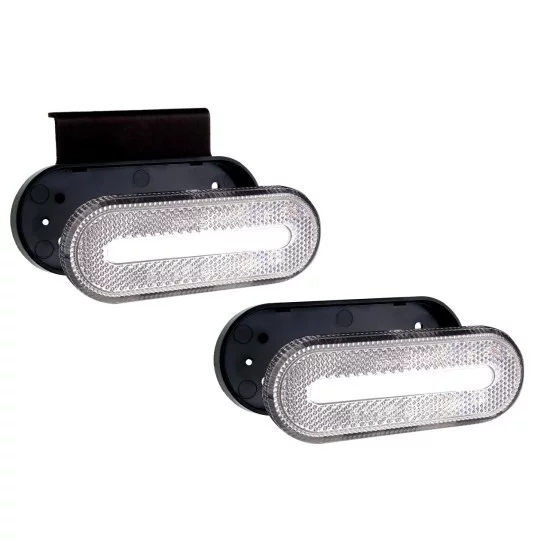 Amio - ΦΩΣ ΟΓΚΟΥ ΦΟΡΤΗΓΟΥ LED ΛΕΥΚΟ ΟΒΑΛ 10-30V 124x49x22mm ΑΔΙΑΒΡΟΧΟ OM-01-W 1ΤΕΜ. (02375/AM)