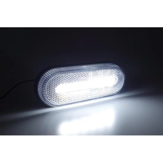 Amio - ΦΩΣ ΟΓΚΟΥ ΦΟΡΤΗΓΟΥ LED ΛΕΥΚΟ ΟΒΑΛ 10-30V 124x49x22mm ΑΔΙΑΒΡΟΧΟ OM-01-W 1ΤΕΜ. (02375/AM)